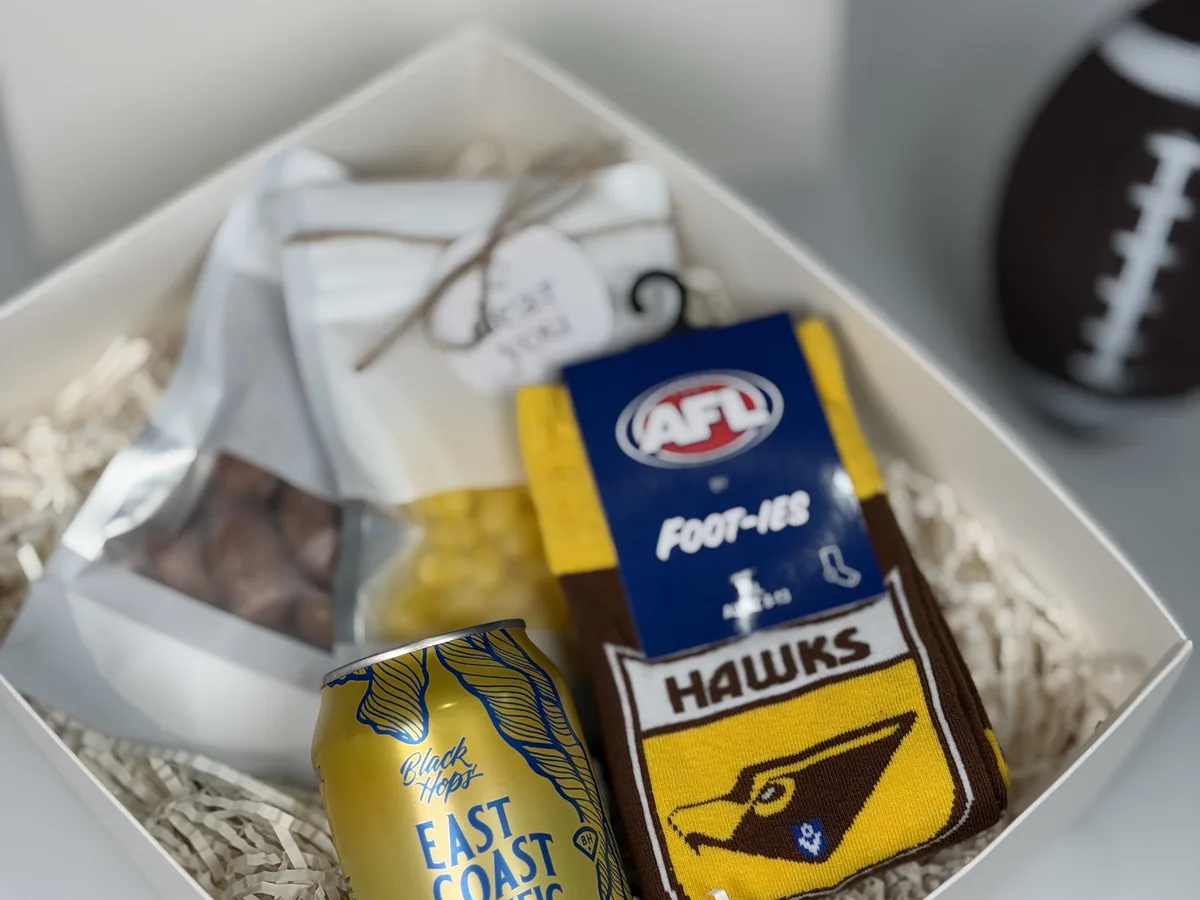Gift box from Olivia T.'s order — Hawks box · Ashmore
