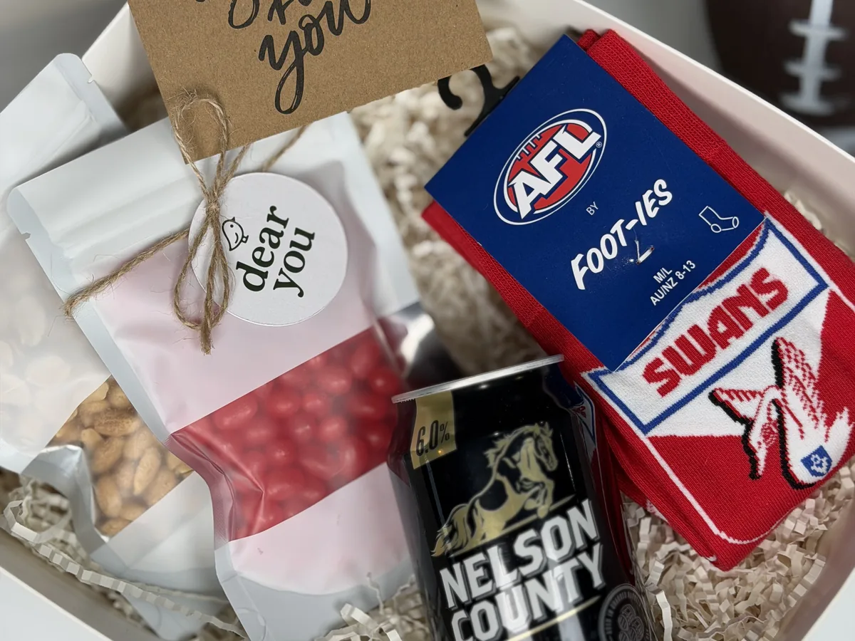 Gift box from Jordan P.'s order — Swans box · Southport
